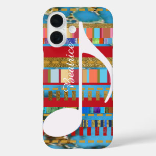 personalisierte Musikfarben iPhone 16 Hülle