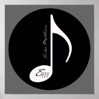 personalisierte Musiknote Schwarze Idee