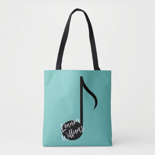 Personalisierte Musiknote Tote Tasche (Vorderseite)