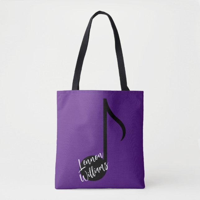 Personalisierte Musiknote Tote Tasche (Vorderseite)