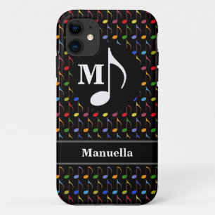 personalisierte Musiknoten in Schwarz Case-Mate iPhone Hülle
