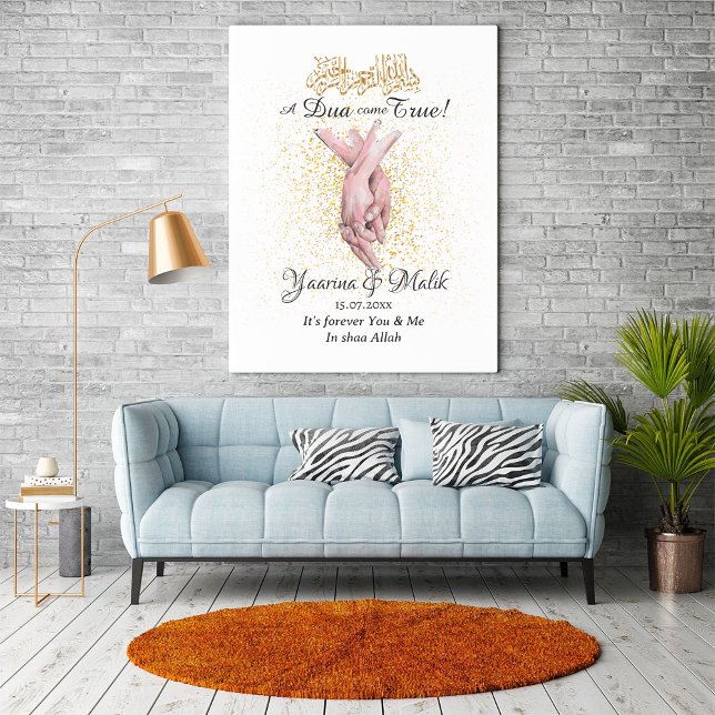 Personalisierte muslimische Couple-Geschenke Canva Leinwanddruck (Von Creator hochgeladen)