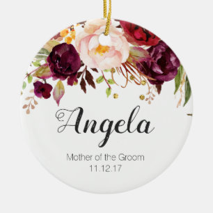 Personalisierte Mutter der Braut Keramik Ornament