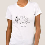 Personalisierte Mutter der Braut T-Shirt<br><div class="desc">Sie suchen ein klassisches, trendiges und dennoch einfaches Geschenk für die Mutter der Braut und/oder Mutter des Bräutigams? Diese Wildblume floralen modernen Drehbuch-T - Shirt sind ein praktisches Geschenk, das sie auch nach Ihrem Hochzeitstag verwenden können! Alle Texte können geändert werden. Sie können den Titel ändern, um Ihre Hochzeitsfeier zu...</div>