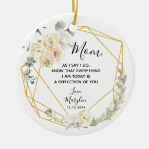 Personalisierte Mutter des Blumengeschenks Keramik Ornament
