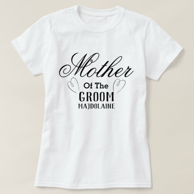 Personalisierte Mutter des Groom-T - Shirt (Design vorne)