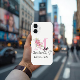 Personalisierte Mutter Initial iPhone 16 Hülle