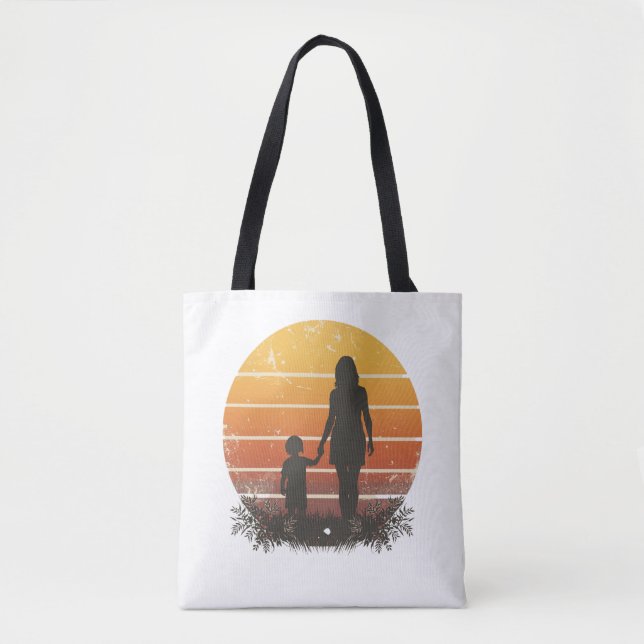 Personalisierte Mutter-und-Kind-Sonnenuntergangs-S (Vorderseite)