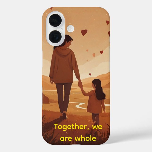 Personalisierte Mutter- und Tochter-Illustration Case-Mate iPhone Hülle (Rückseite)