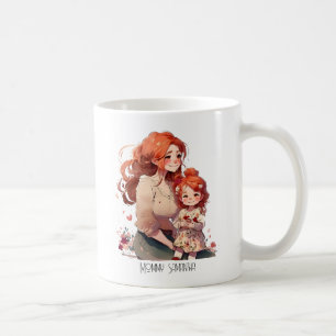 Personalisierte Mutter und Tochter Kaffeetasse