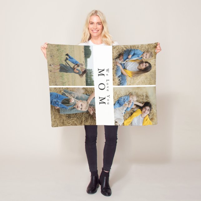 Personalisierte Mütterfamilie Fleecedecke (Beispiel)