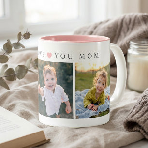 Personalisierte Mutterliebe Zweifarbige Tasse