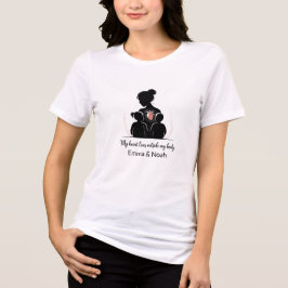Personalisierte Mutterschaft-Silhouette – Benutzer Tri-Blend Shirt