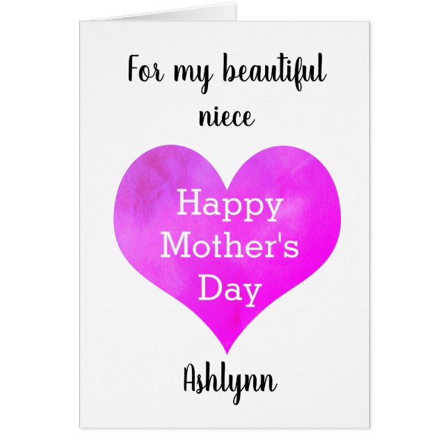 Personalisierte Muttertagskarte (Vorne)