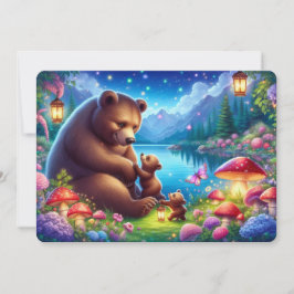 Personalisierte Muttertagskarte für süße Bären Feiertagskarte