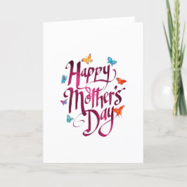 Personalisierte Muttertagskarte - Schmetterlinge Feiertagskarte