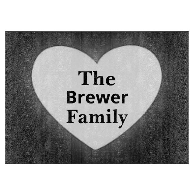 Personalisierte Nachname Cutting Board Schneidebrett (Vorderseite)