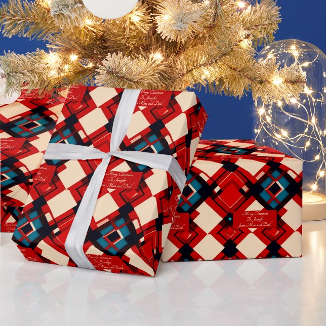 Personalisierte Nachricht über die Weihnachtsgeome Geschenkpapier (Von Creator hochgeladen)