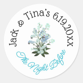 Personalisierte Nacht vor Aufklebern Runder Aufkleber