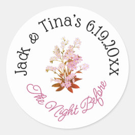 Personalisierte Nacht vor Aufklebern Runder Aufkleber