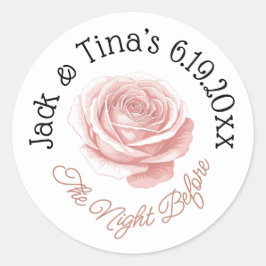 Personalisierte Nacht vor Aufklebern Runder Aufkleber