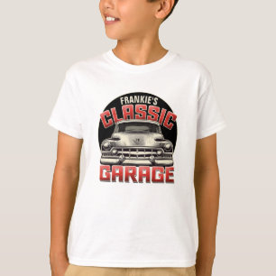 Personalisierte NAME Classic Car Garage Custom Wer T-Shirt
