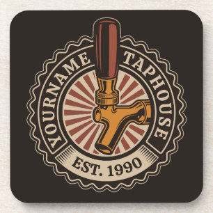Personalisierte NAME Craft Beer Taphouse Brauerei Getränkeuntersetzer