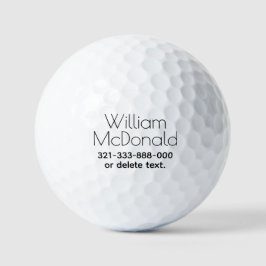 Personalisierte Name Golfbälle Vorlage ART DECO 8
