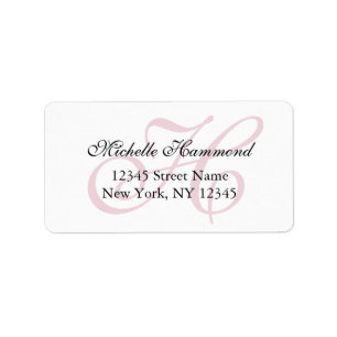 Personalisierte Name-Monogramm-Adressetiketten Adressaufkleber