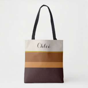 Personalisierte Name-Tasche – Elegante Erdtöne & G