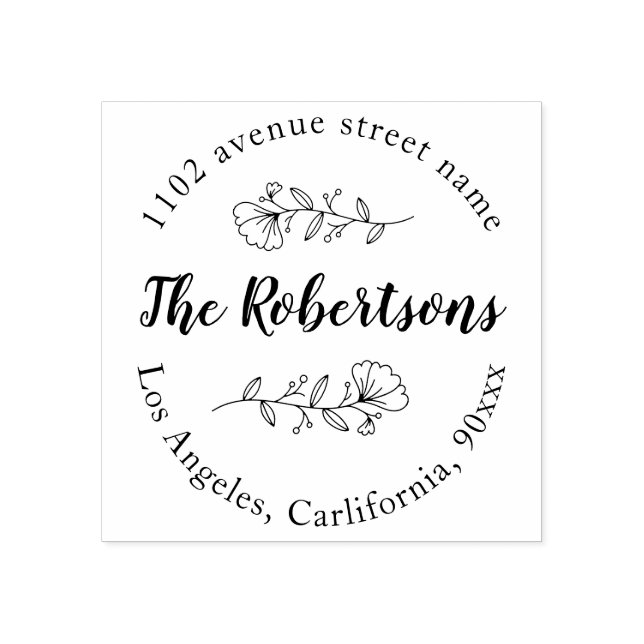 personalisierte Name und Anschrift Briefmarke Gummistempel (Prägung)