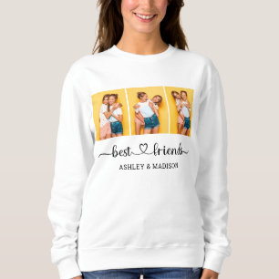 Personalisierte Namen 3 Fotocollage Beste Freunde Sweatshirt