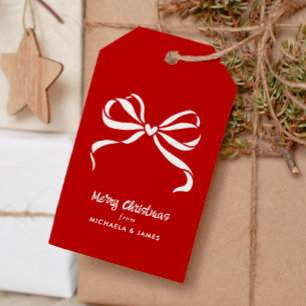 Personalisierte Namen Frohe Weihnachten Bogen Geschenkanhänger