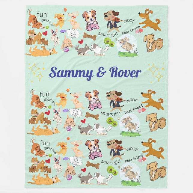 Personalisierte Namen für Sie oder Ihr Kind Fleecedecke (Vorderseite)