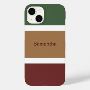 Personalisierte Namen Herbstblockfarben Case-Mate iPhone 14 Hülle