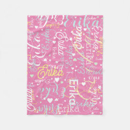 Personalisierte Namen Herz Romantischer Allround-P Fleecedecke