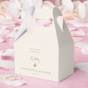 Personalisierte Namen Hochzeit II mit cremigem Bla Geschenkschachtel