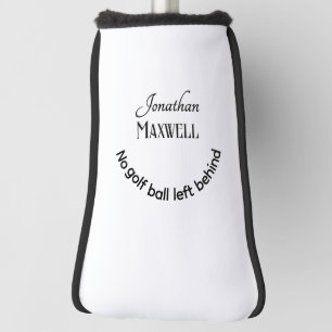 Personalisierte Namen Moderne Schwarze Schrift Wit Golf Headcover