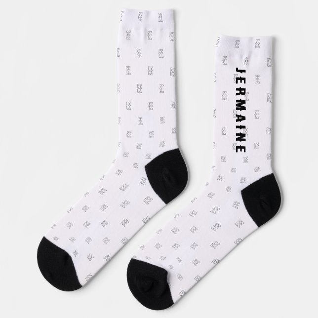 Personalisierte Namen, Monogramm-Socken Socken (Linkes Detail)
