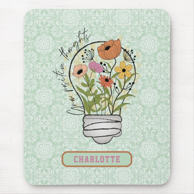 Personalisierte Namen Positive Gedanken Inspiratio Mousepad (Vorne)