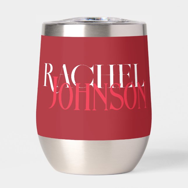 Personalisierte Namen Rotes Monochrom (Vorderseite)