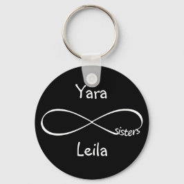Personalisierte Namen Sisters Infinity Symbol Simp Schlüsselanhänger