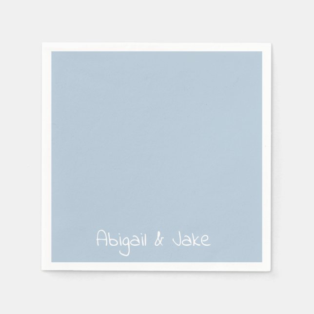 Personalisierte Namen Sky Blue Cocktail Serviette (Vorderseite)