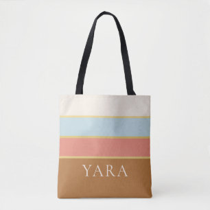 Personalisierte Namen-Tasche Gestreiftes Sommerd