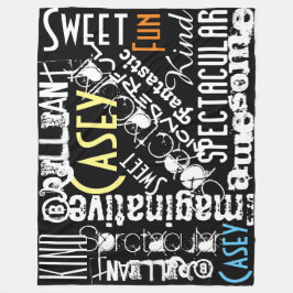 Personalisierte Namen und Wörter der Liebe 'n Freu Fleecedecke