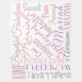 Personalisierte Namen und Wörter der Liebe 'n Freu Fleecedecke