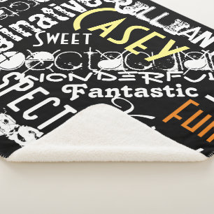 Personalisierte Namen und Wörter der Liebe 'n Freu Sherpadecke