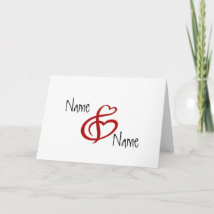 Personalisierte Namen Valentinstagskarte Feiertagskarte