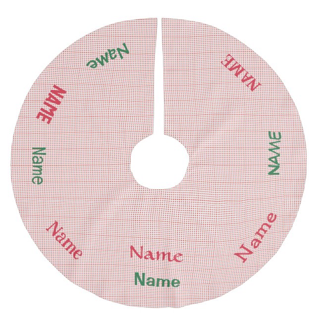 Personalisierte Namen Weihnachtsbaumrock Polyester Weihnachtsbaumdecke (Vorderseite)