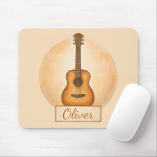 Personalisierte Namens-Akustikgitarre für Musiklie Mousepad
